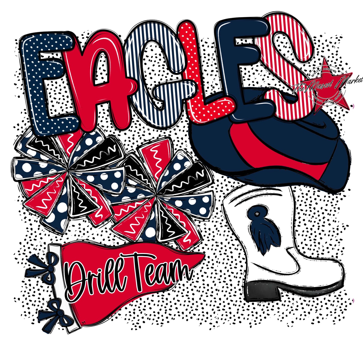 Eagles Drillteam Spirit-Navy & Red