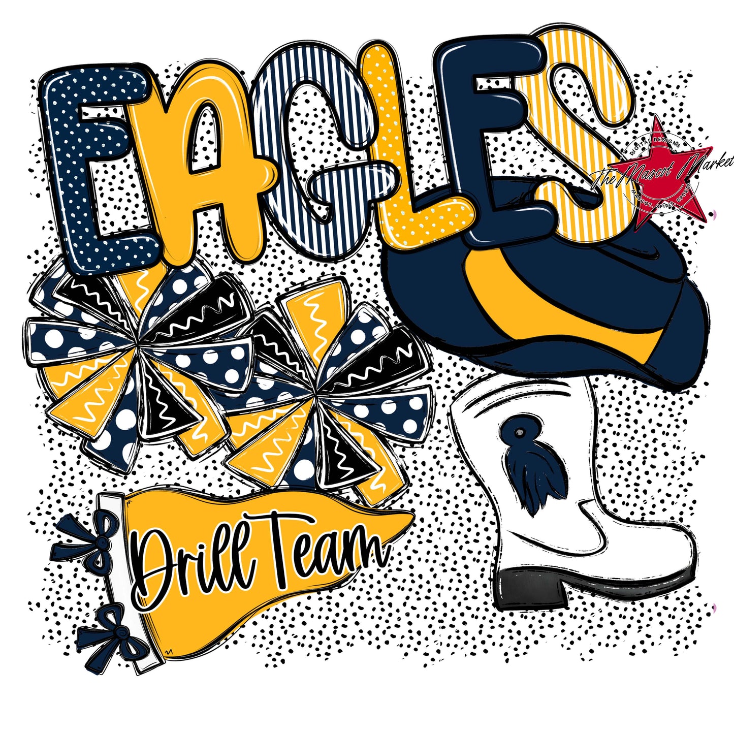 Eagles Drillteam Spirit-Navy & Yellow