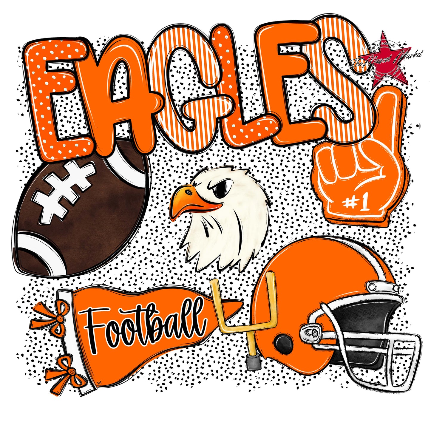 Eagles Football Spirit-Orange