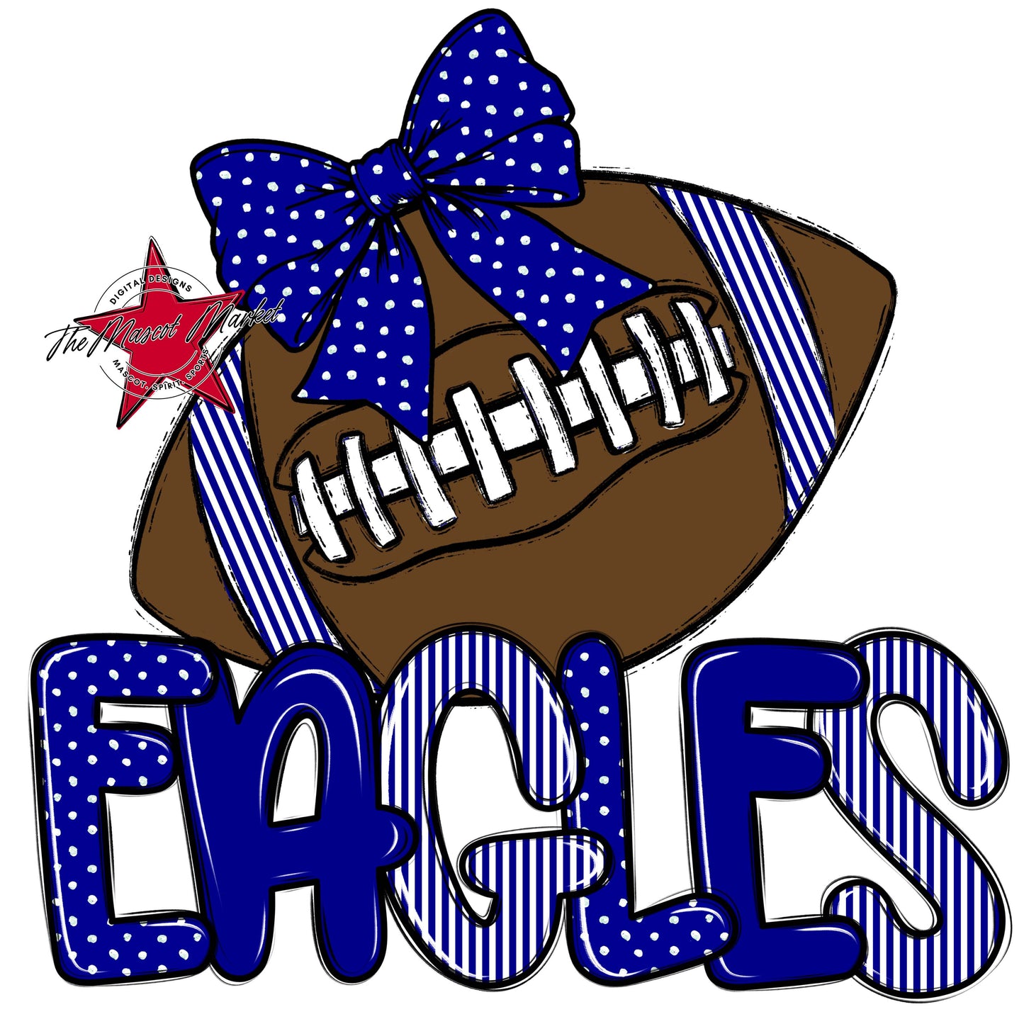 Eagles Football Spirit Design-Blue