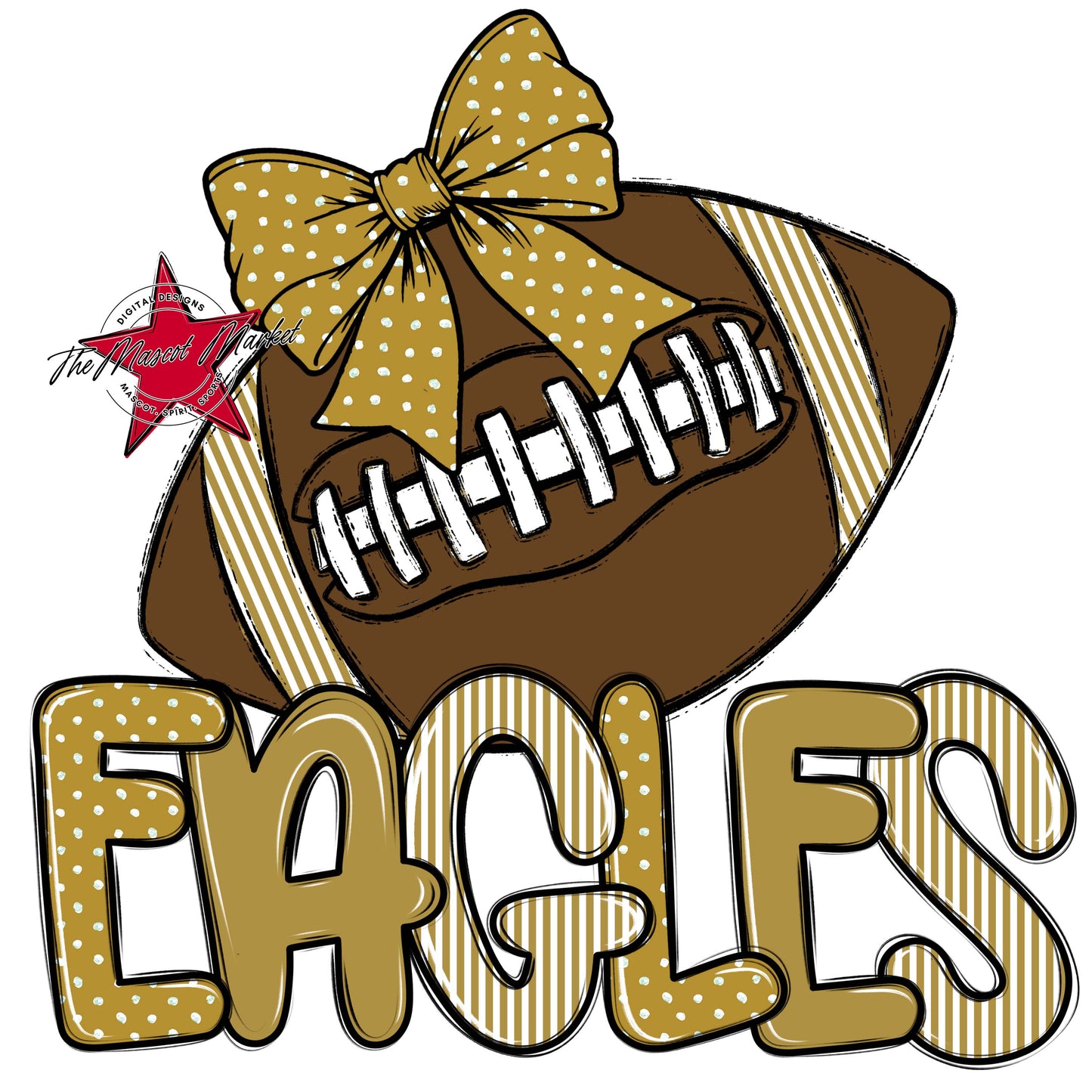 Eagles Football Spirit Design-Gold