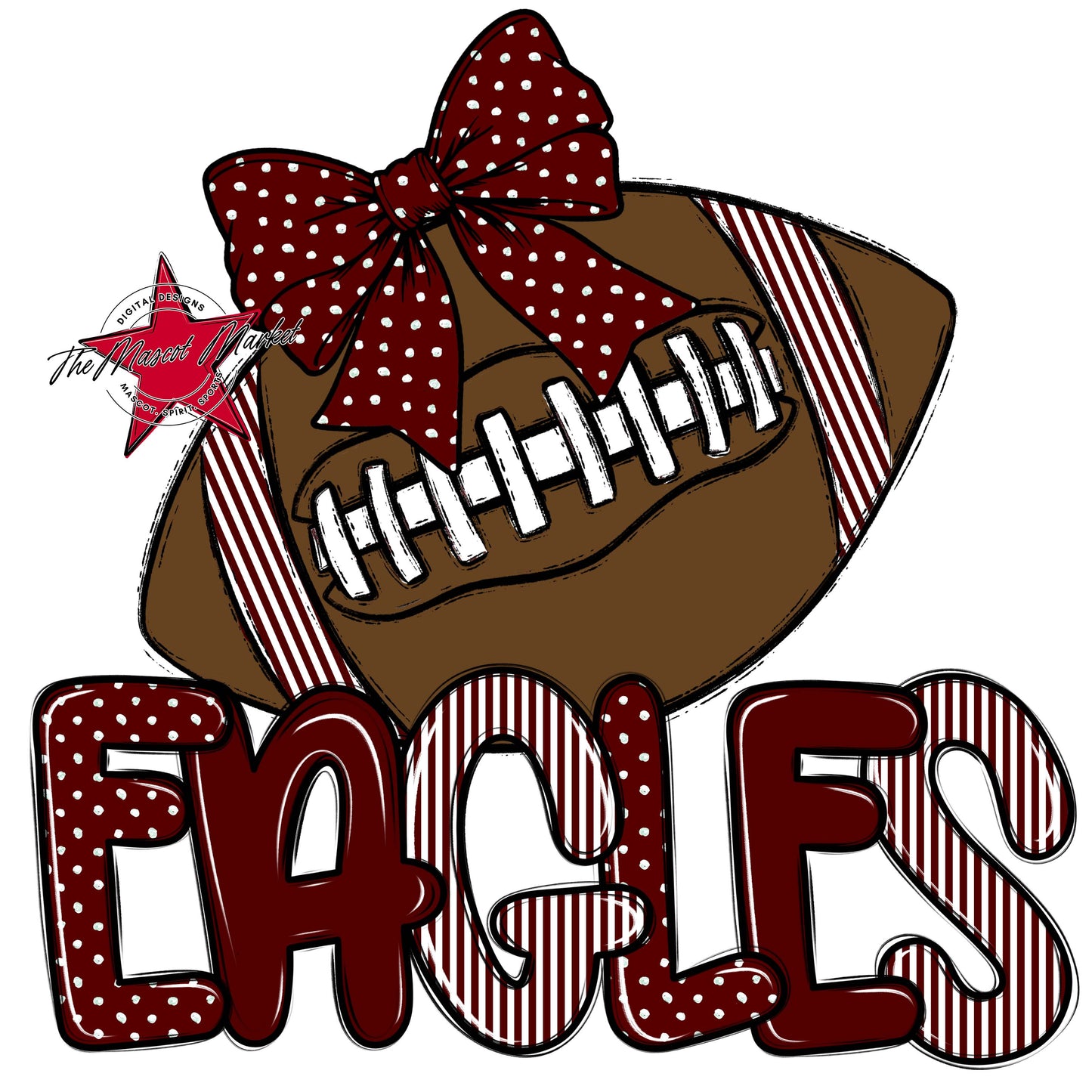 Eagles Football Spirit Design-Maroon