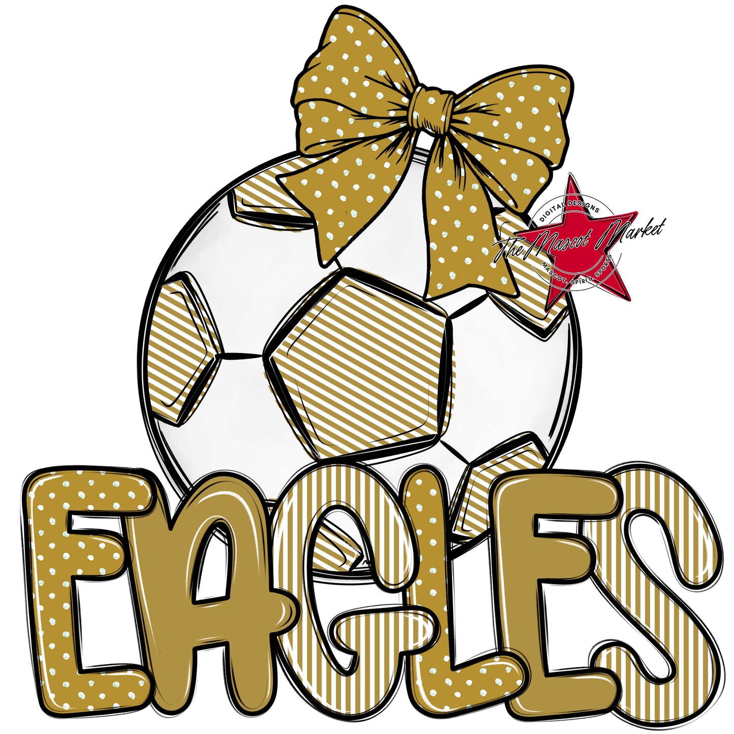 Eagles Soccer Spirit Design-Gold