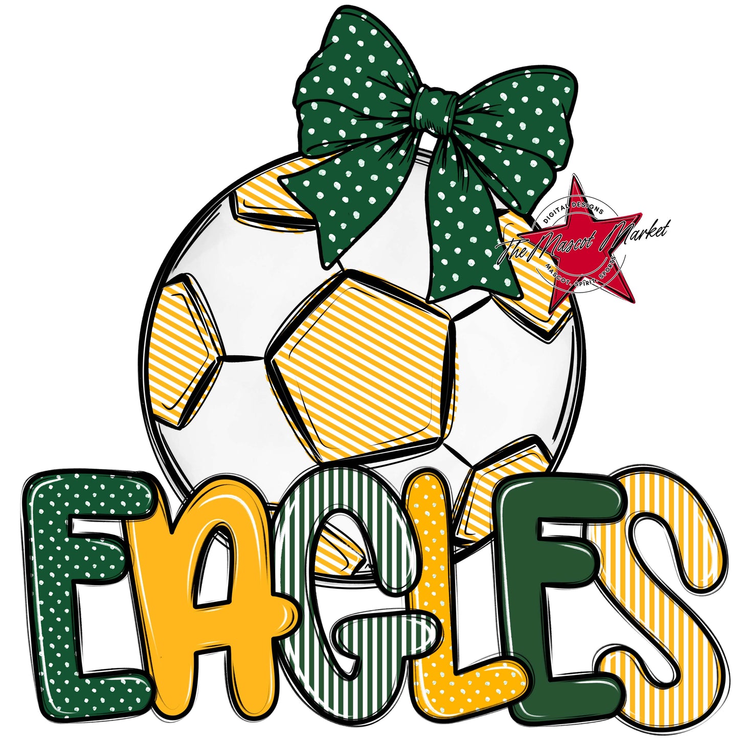 Eagles Soccer Spirit Design-Green & Yellow