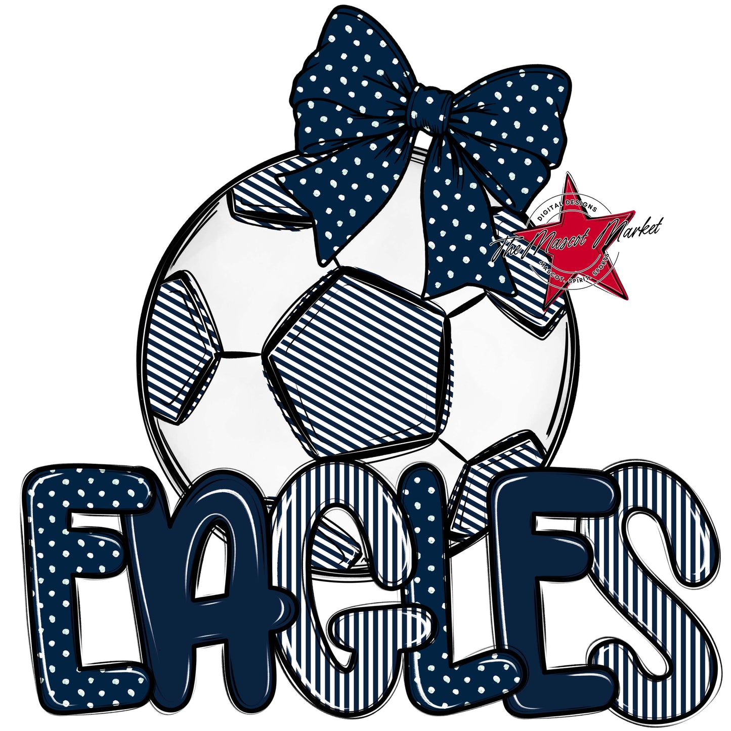 Eagles Soccer Spirit Design-Navy
