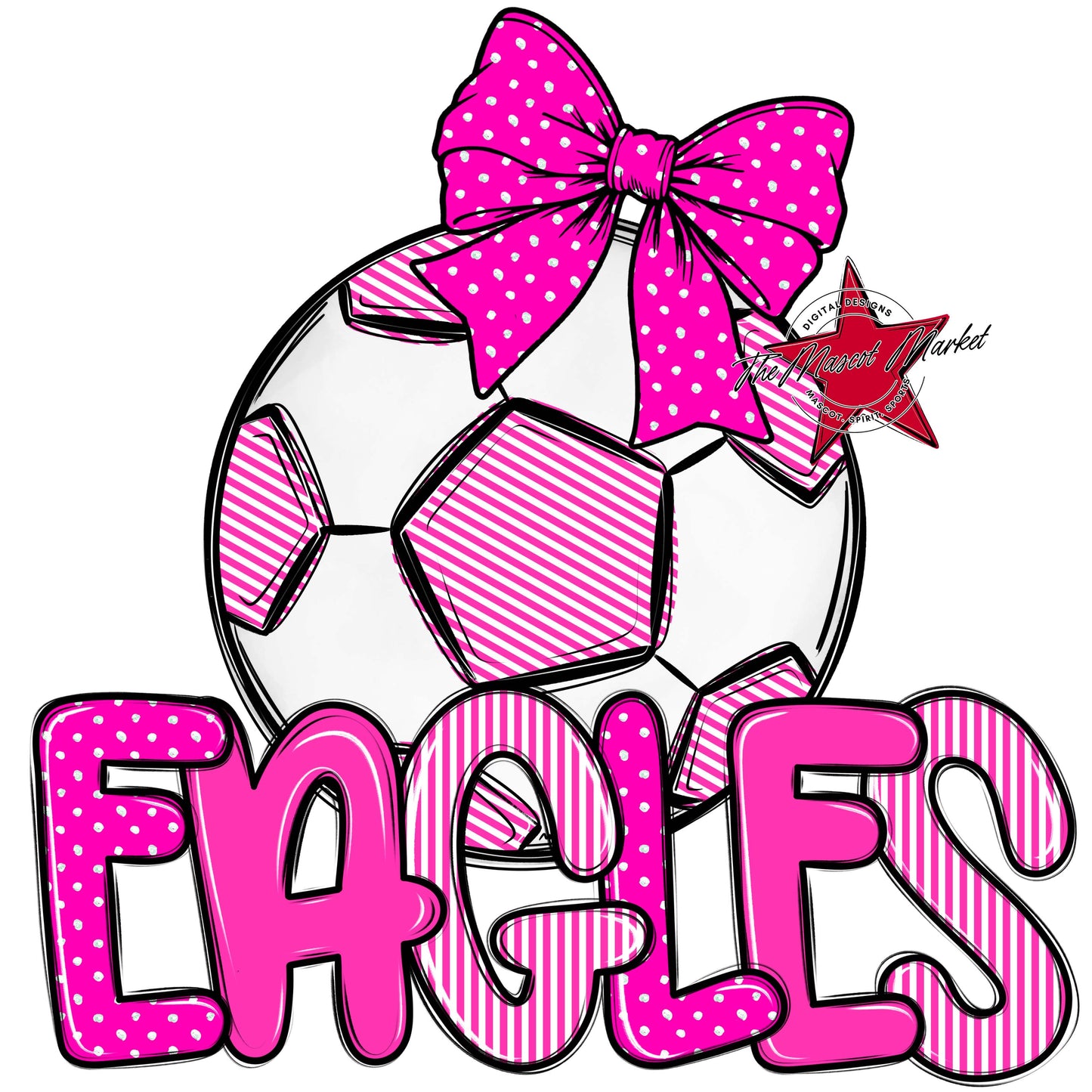 Eagles Soccer Spirit Design-Pink