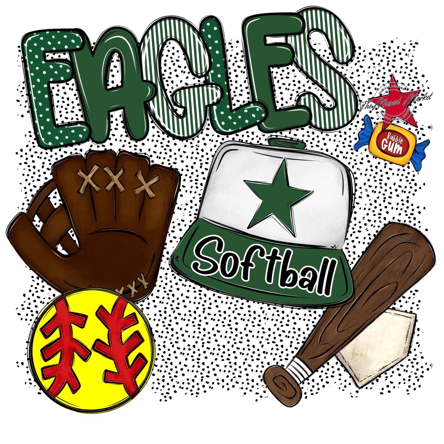 Eagles Softball Spirit-Green