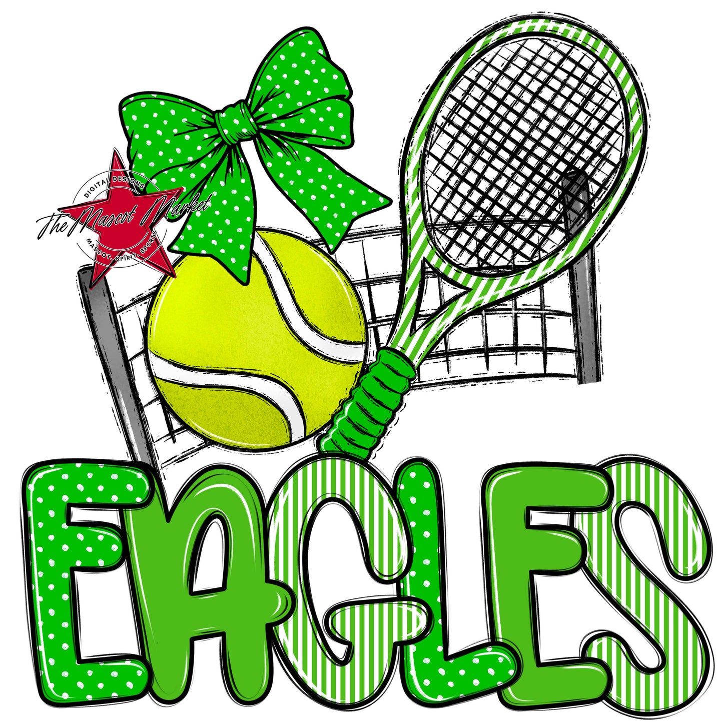 Eagles Tennis Spirit Design-Bright Green
