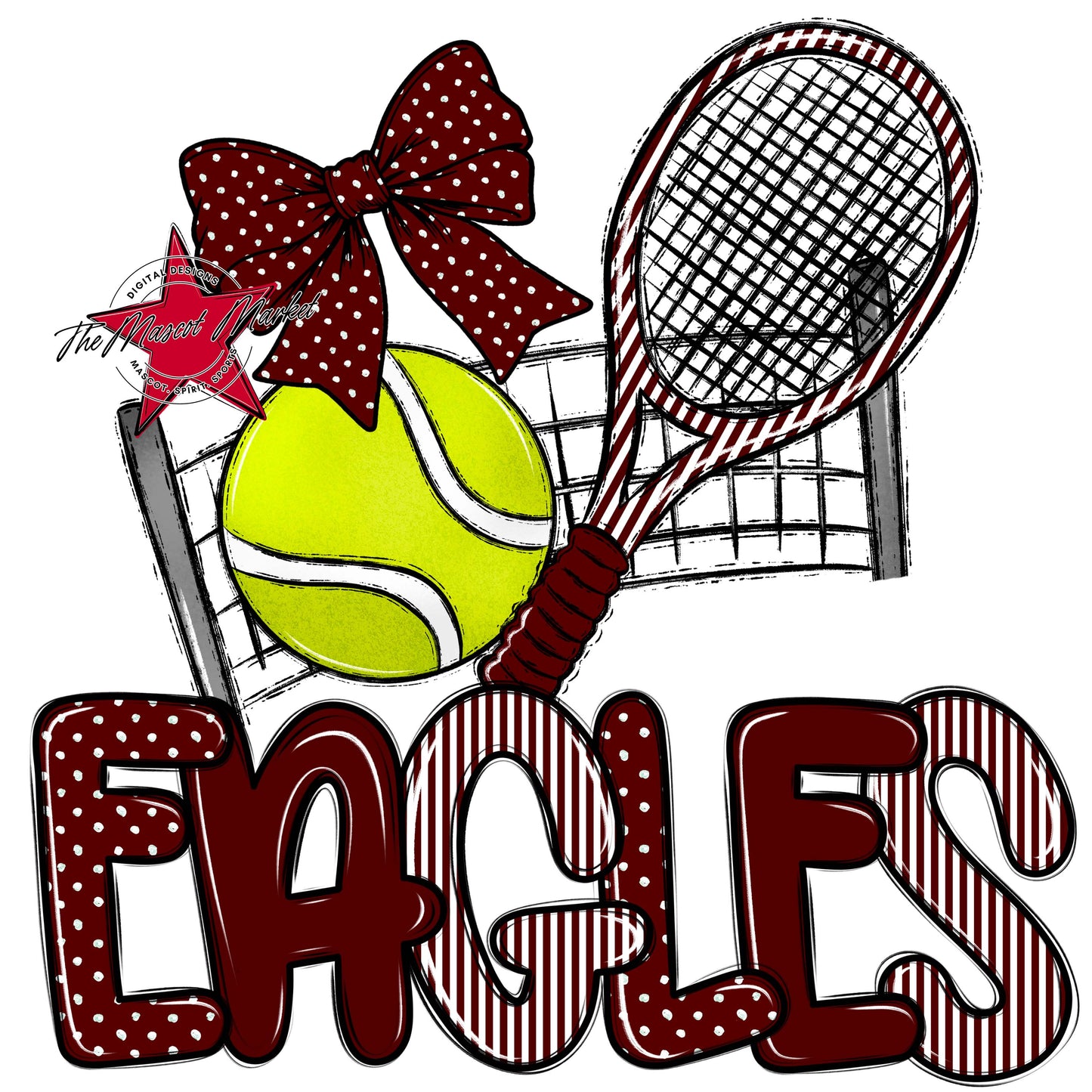 Eagles Tennis Spirit Design-Maroon