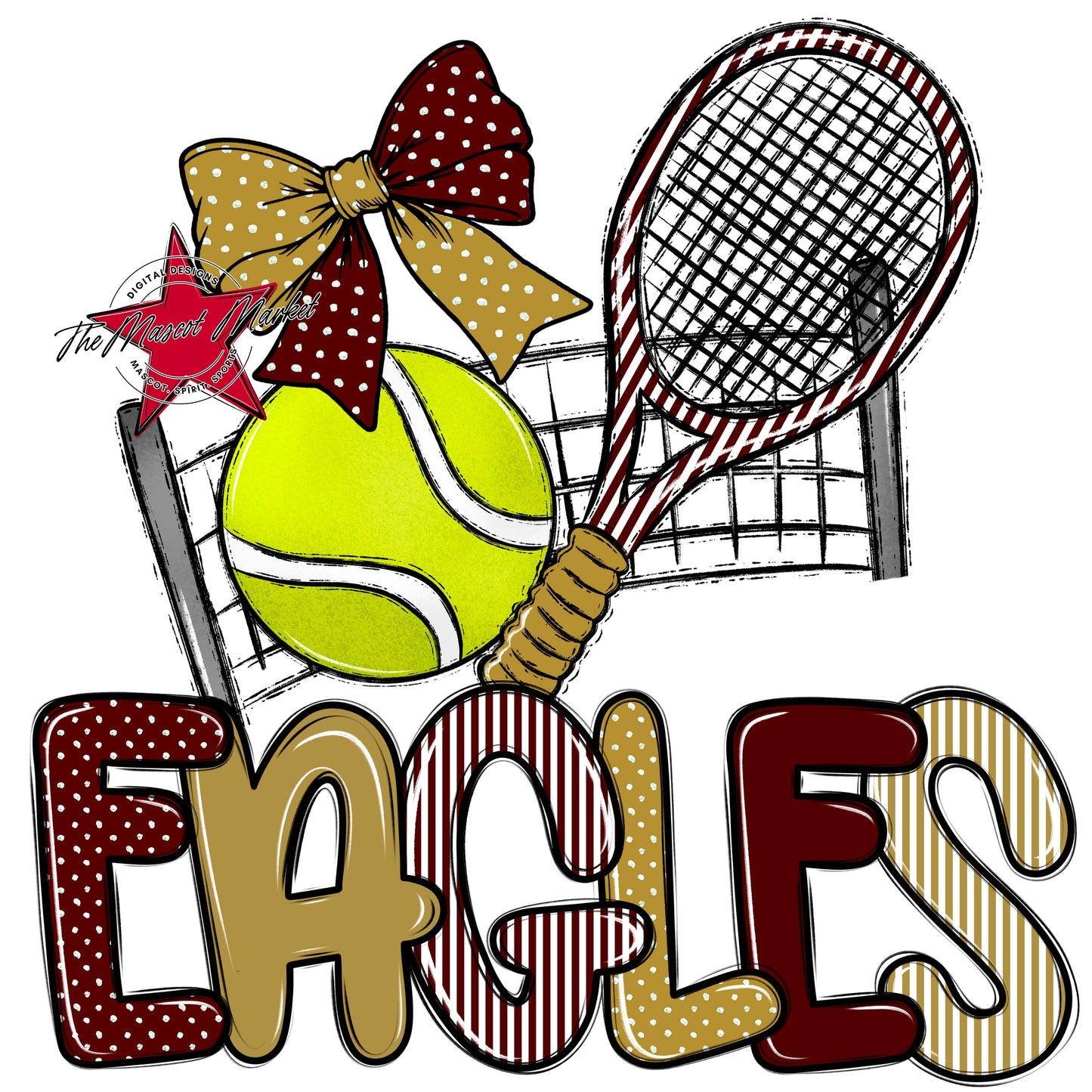 Eagles Tennis Spirit Design-Maroon & Gold