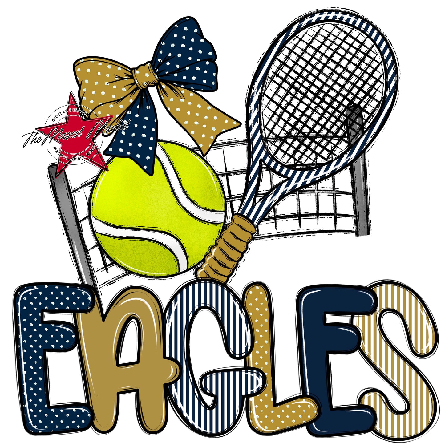Eagles Tennis Spirit Design-Navy & Gold