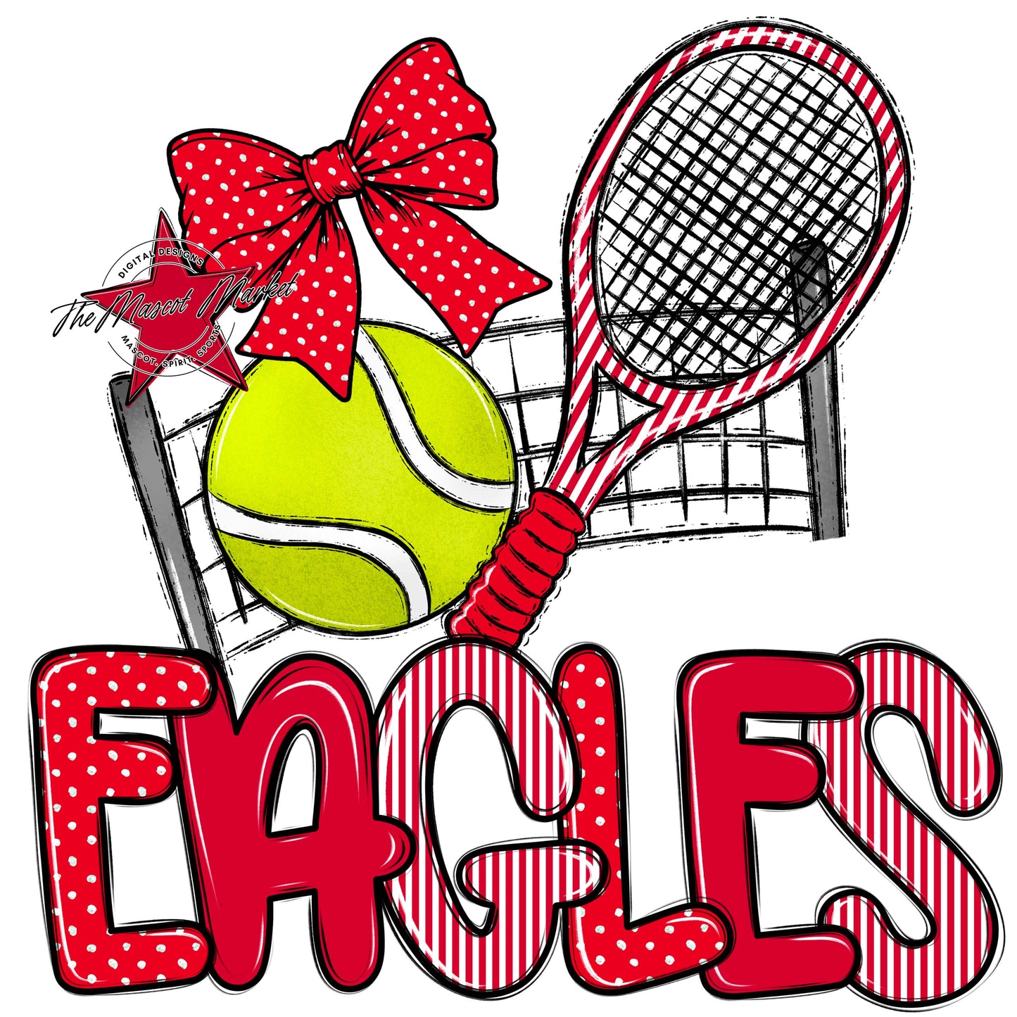 Eagles Tennis Spirit Design-Red