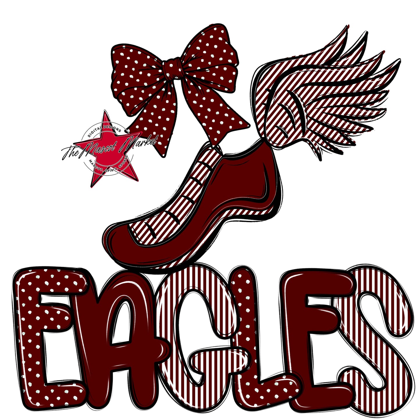 Eagles Track Spirit Design-Maroon