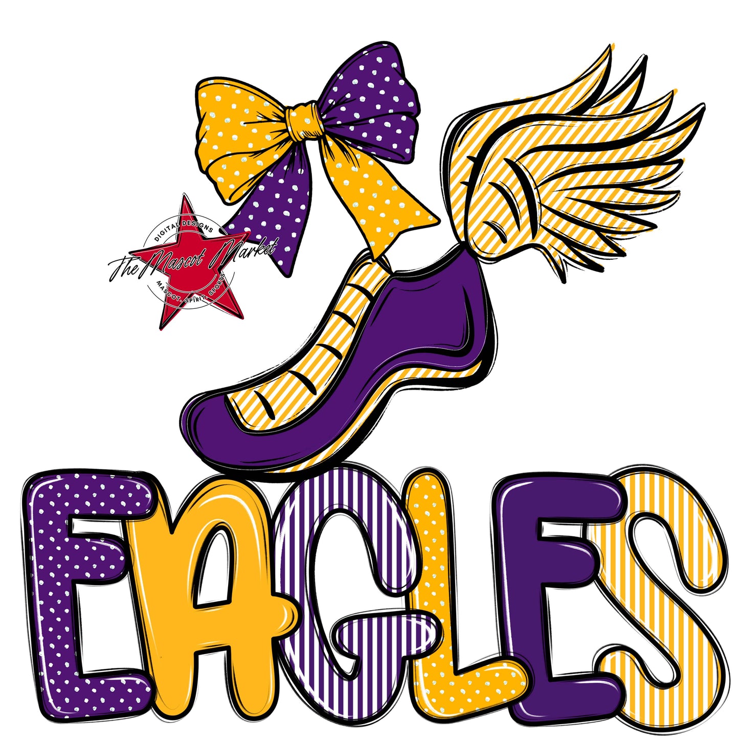 Eagles Track Spirit Design-Purple & Yellow