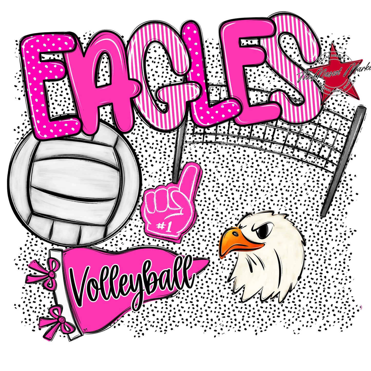 Eagles Volleyball Spirit-Pink