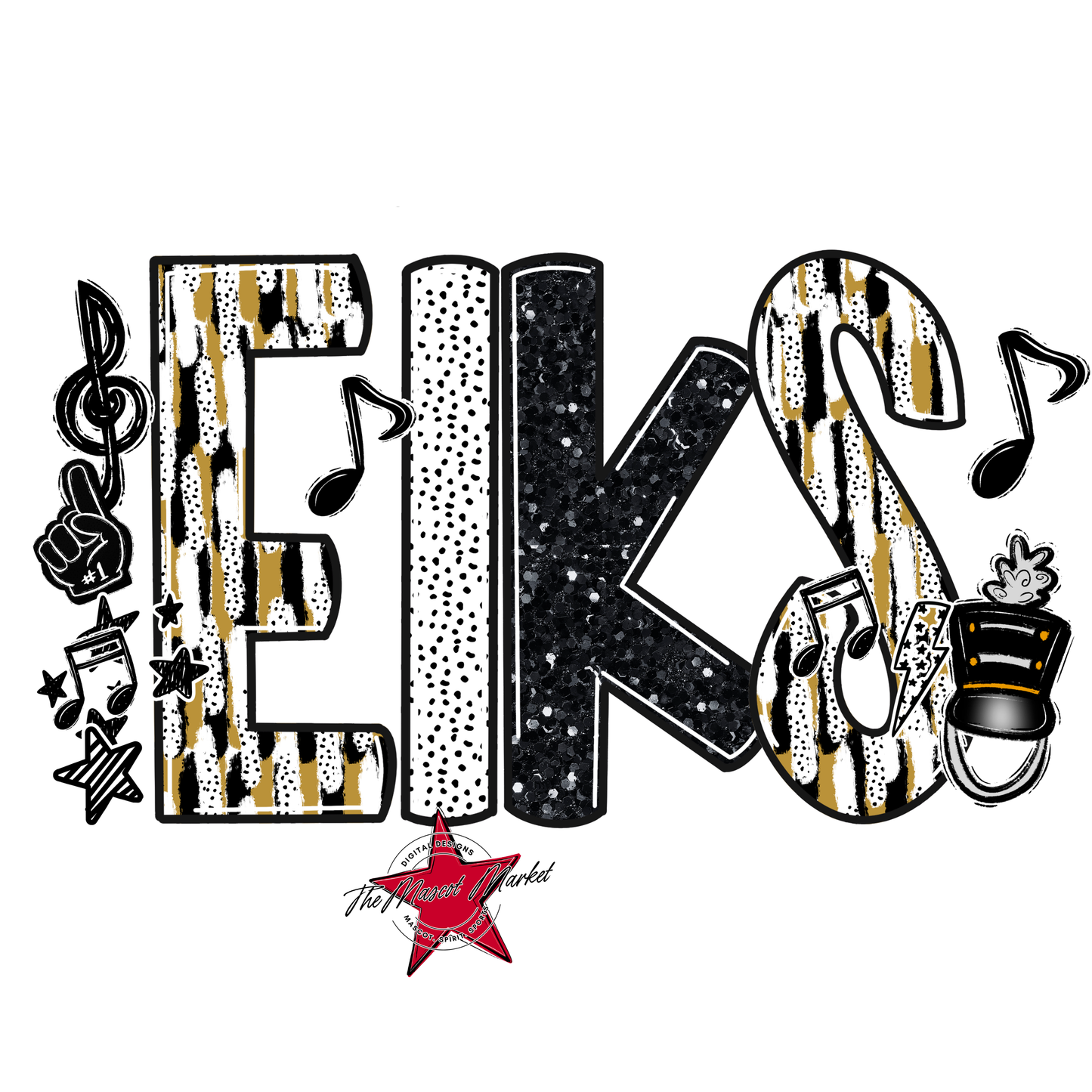 Elks Band Scrape-Gold