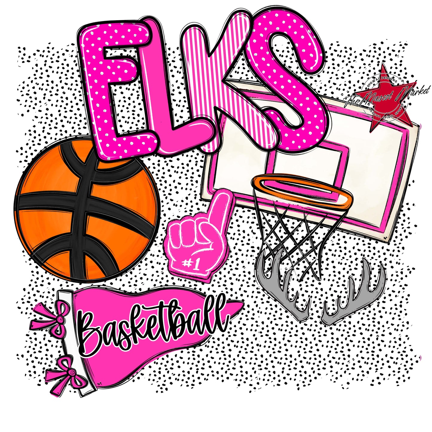 Elks Basketball Spirit-Pink