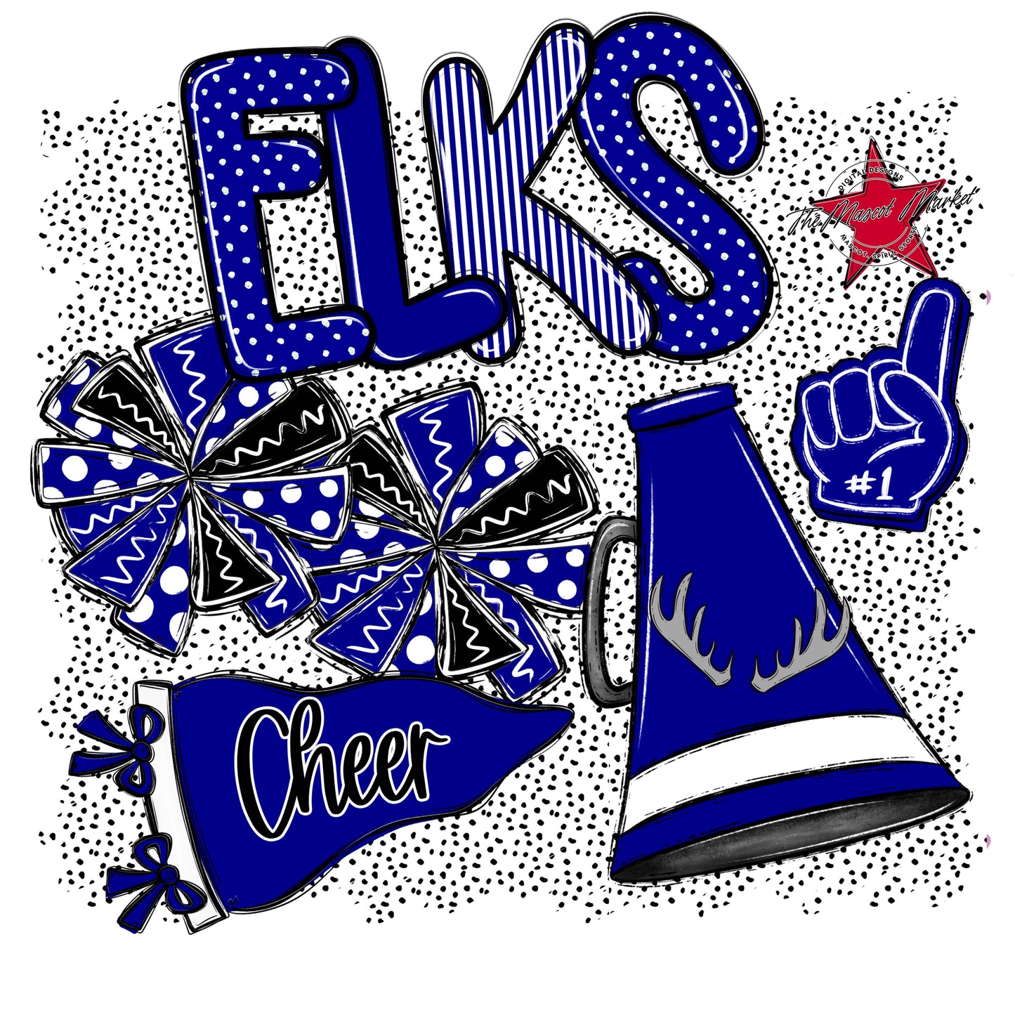 Elks Cheer Spirit-Blue