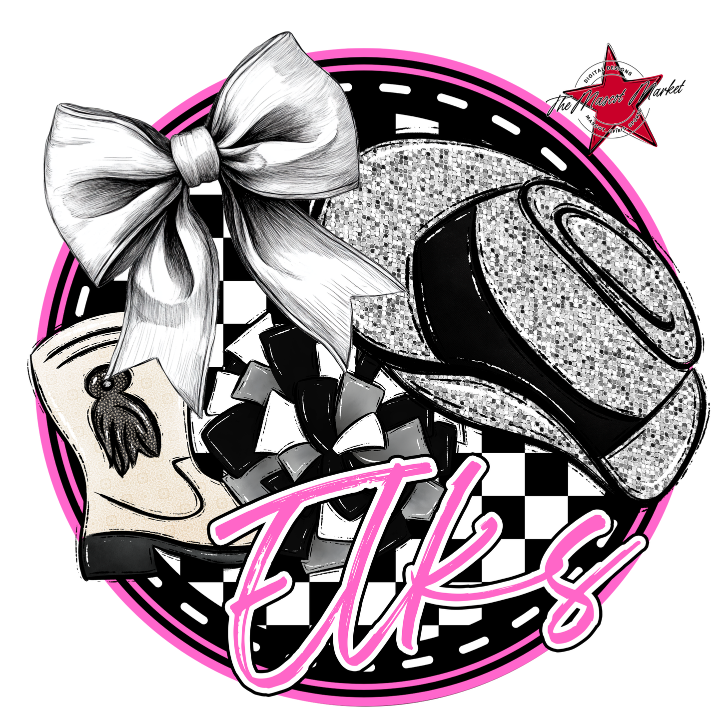 Elks Circle Drillteam Design-Baby Pink