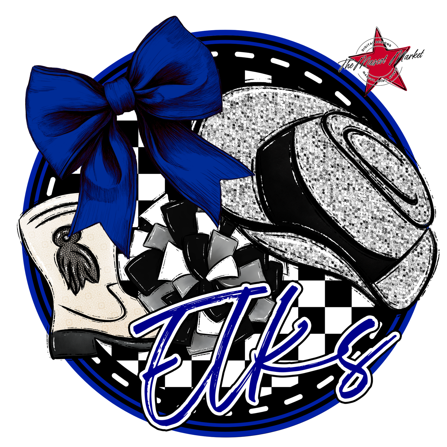 Elks Circle Drillteam Design-Blue
