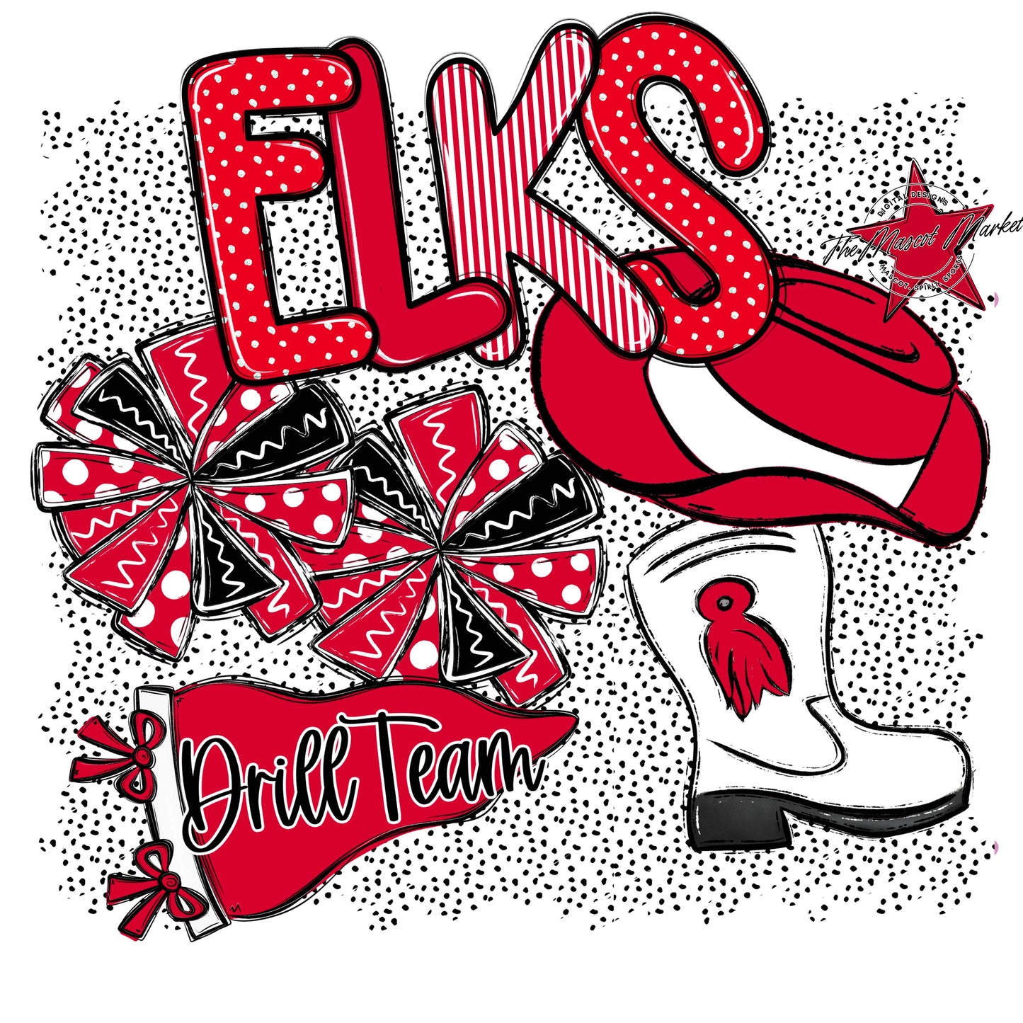 Elks Drillteam Spirit-Red