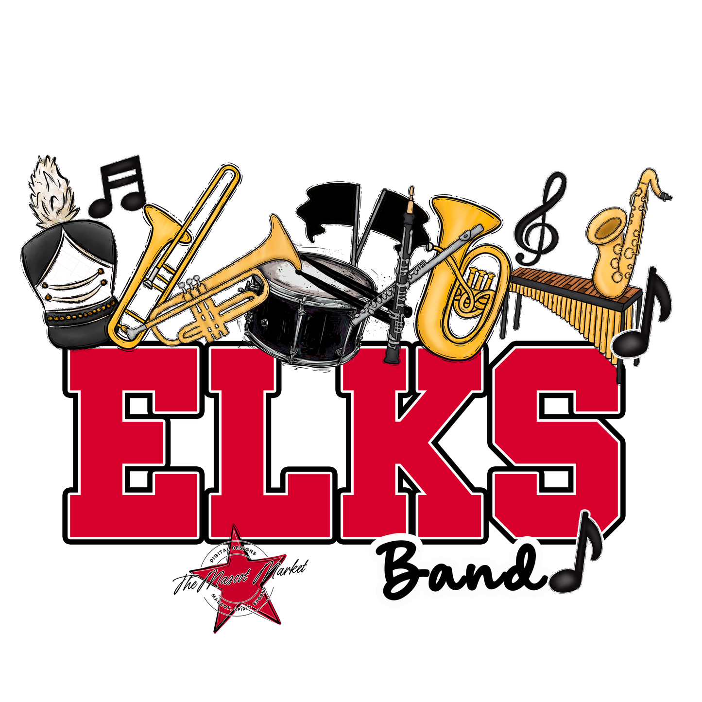 Elks Varsity Band-Red