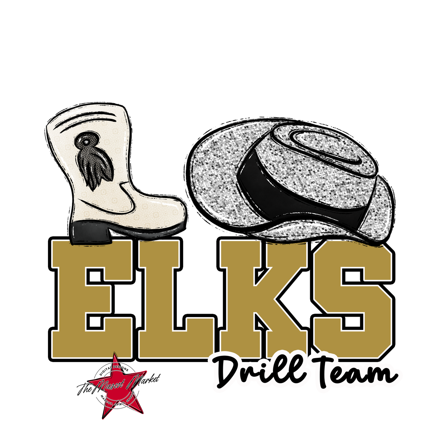 Elks Varsity Drillteam-Gold