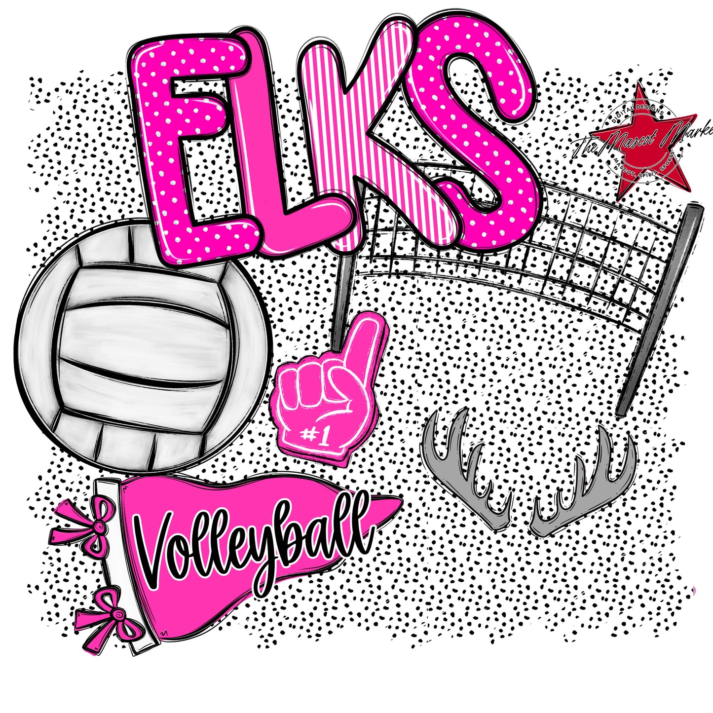 Elks Volleyball Spirit-Pink