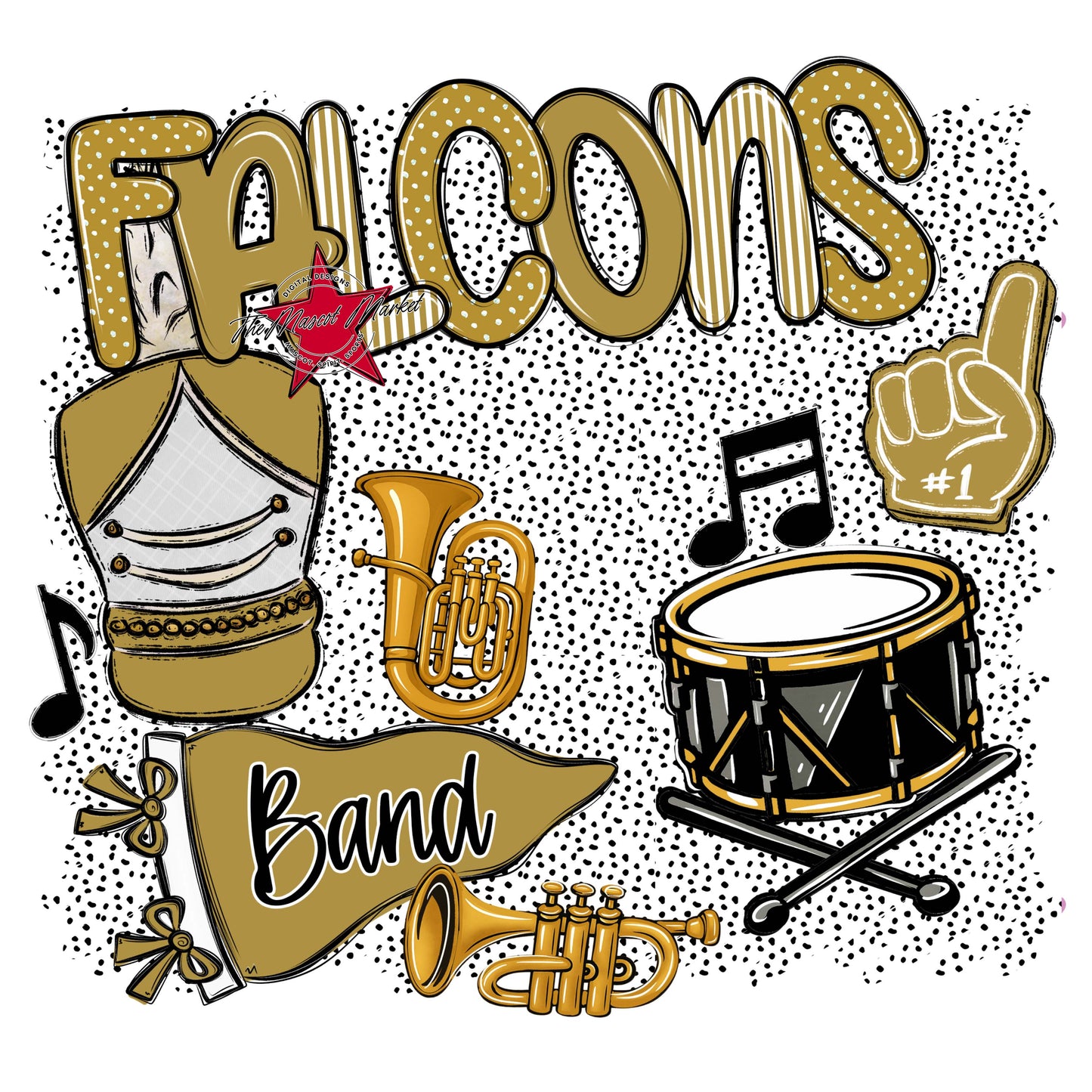 Falcons Band Spirit-Gold