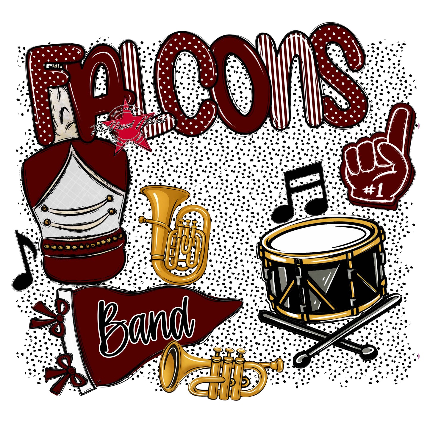 Falcons Band Spirit-Maroon