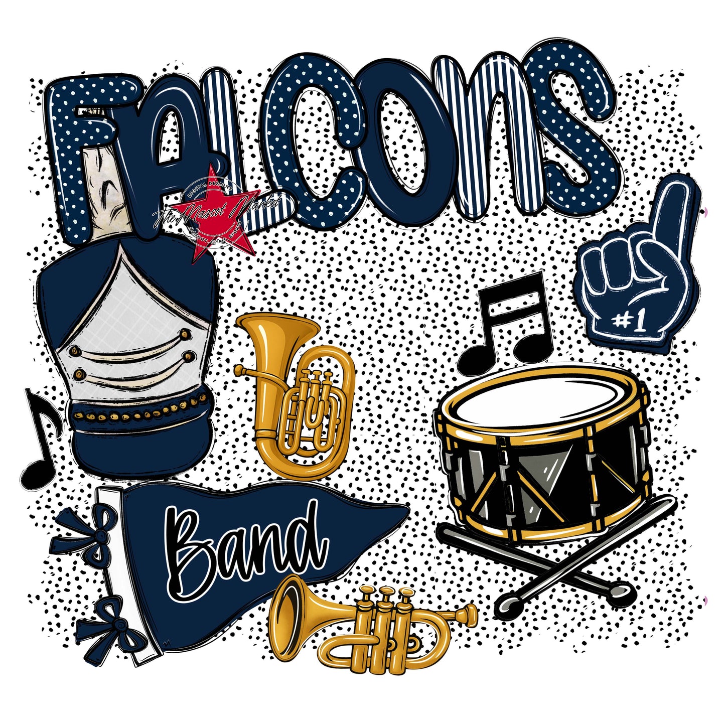 Falcons Band Spirit-Navy