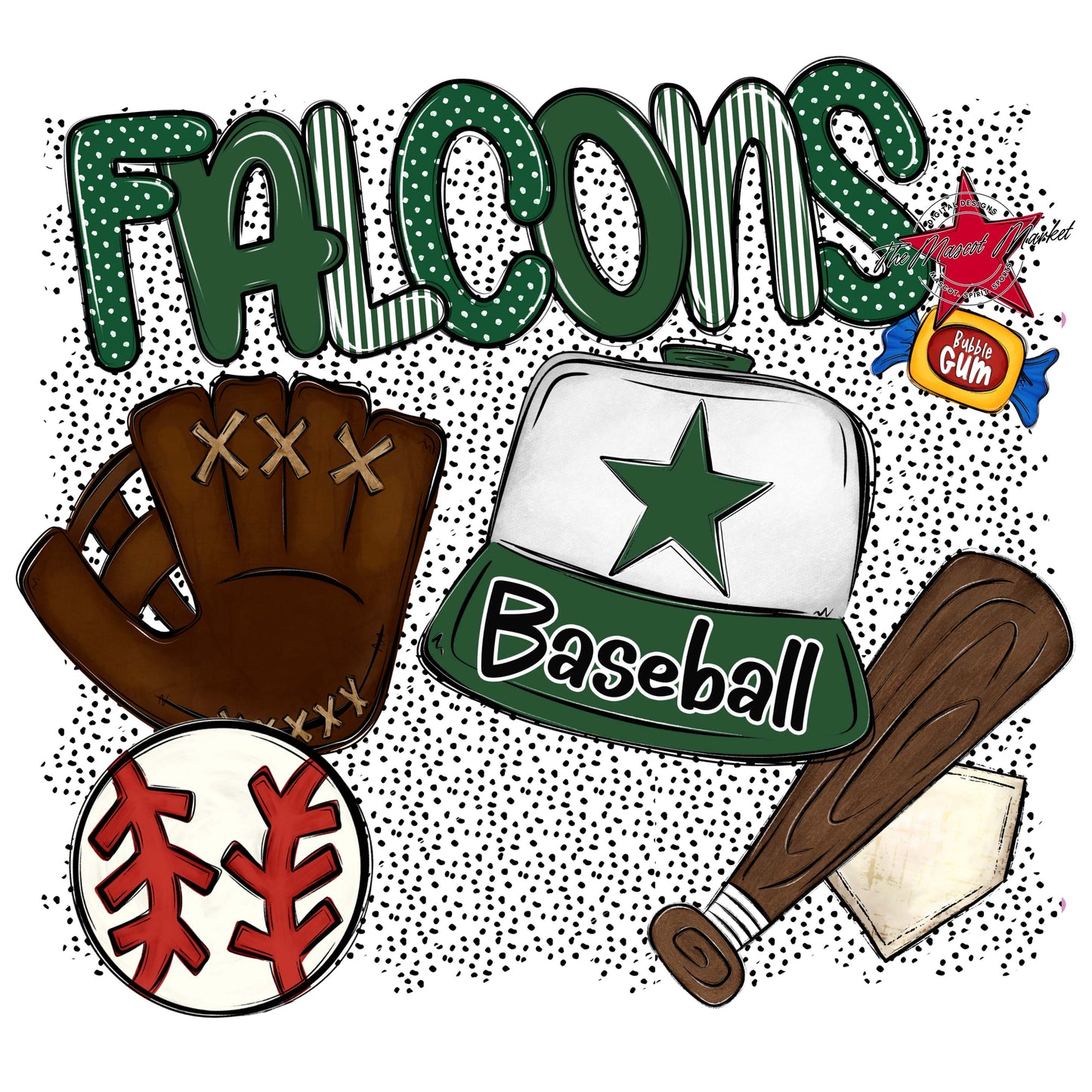 Falcons Baseball Spirit-Green