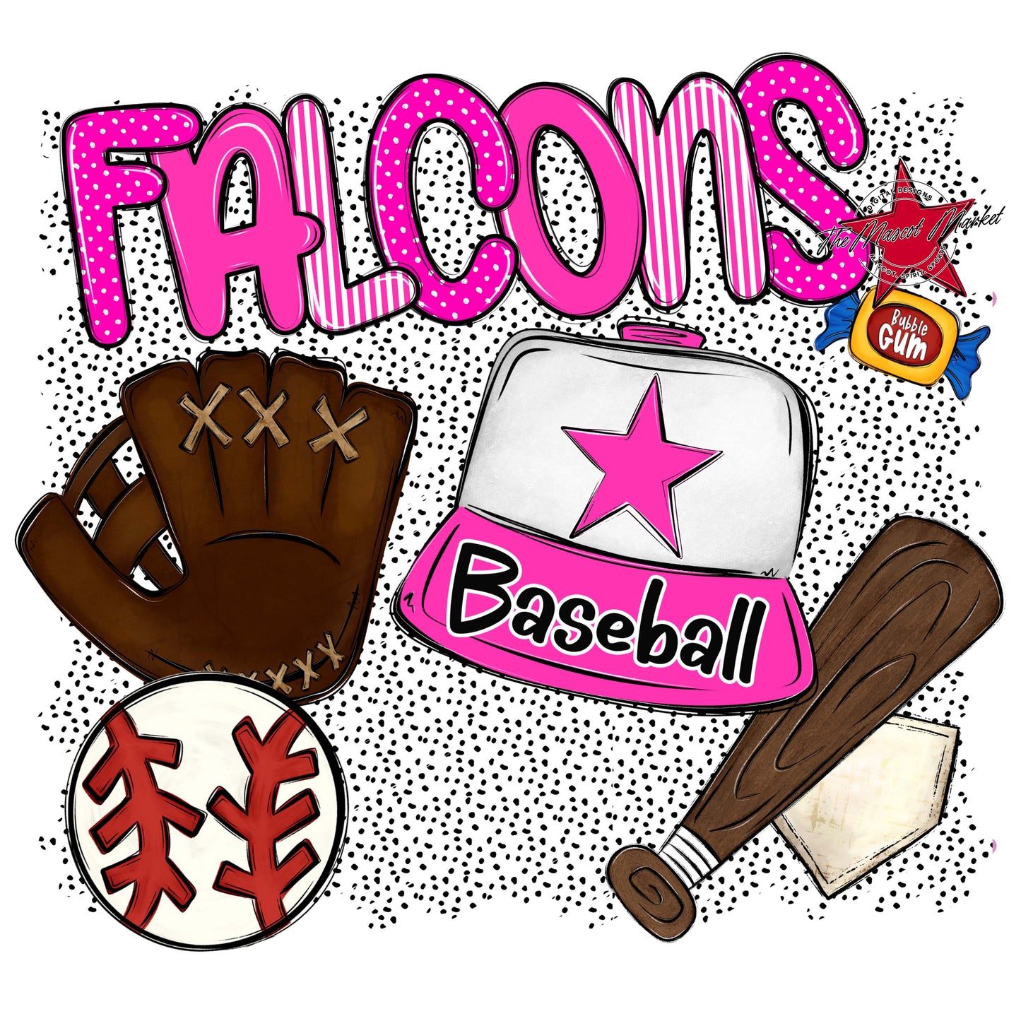 Falcons Baseball Spirit-Pink
