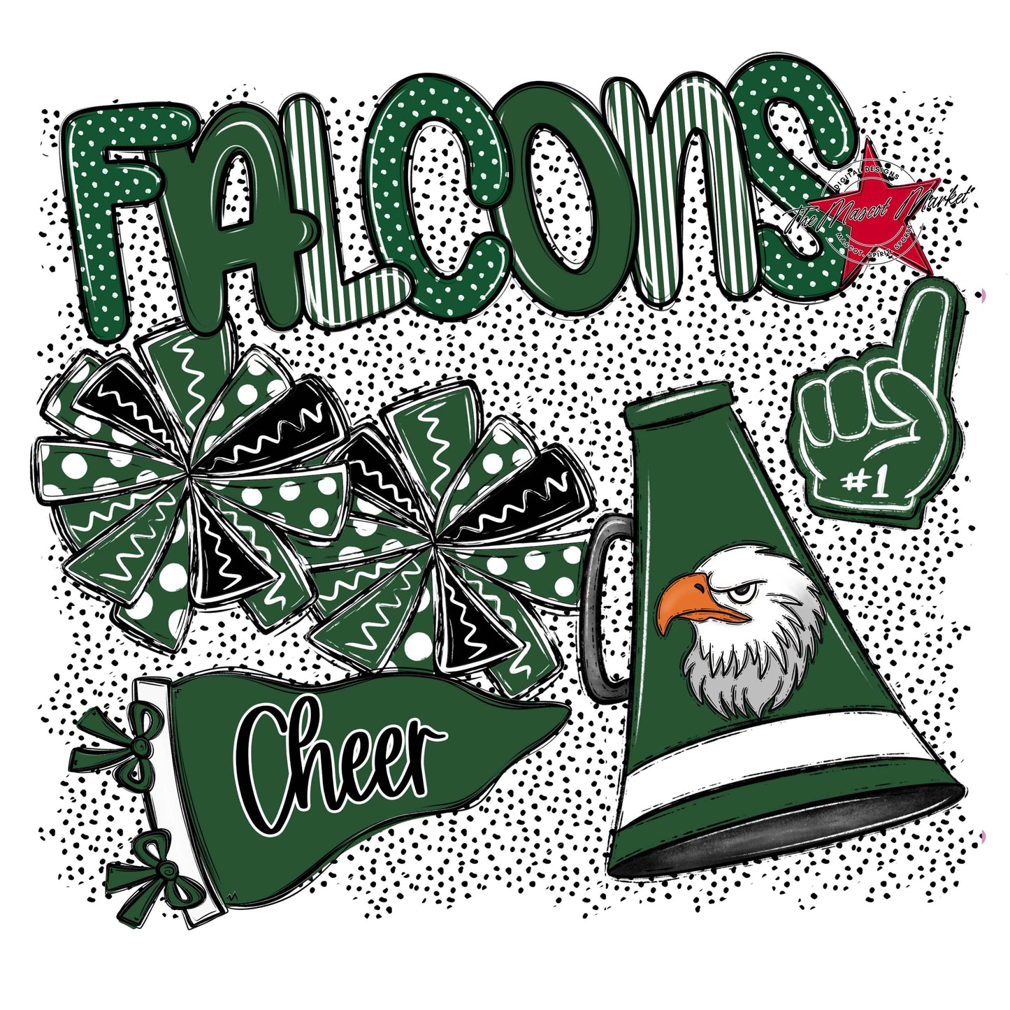 Falcons Cheer Spirit-Green