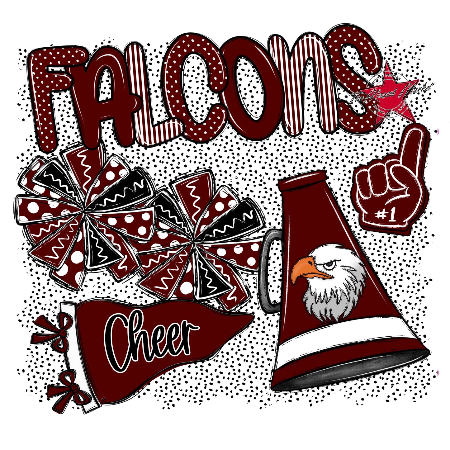 Falcons Cheer Spirit-Maroon