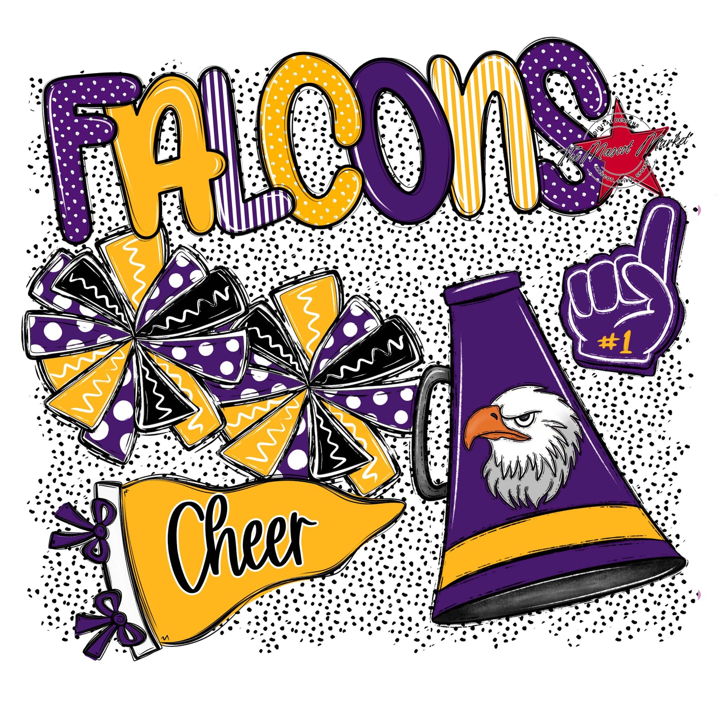 Falcons Cheer Spirit-Purple & Yellow