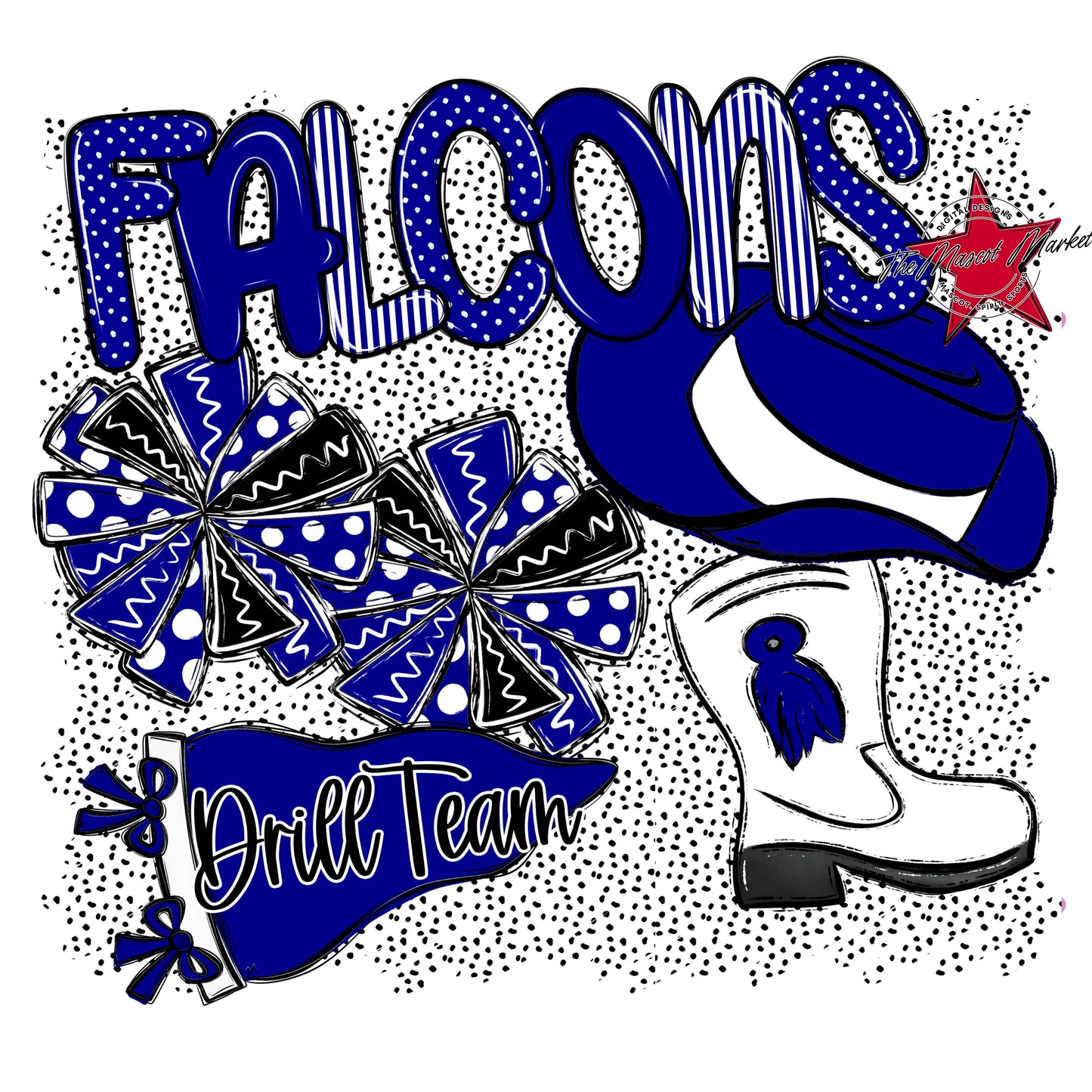 Falcons Drillteam Spirit-Blue