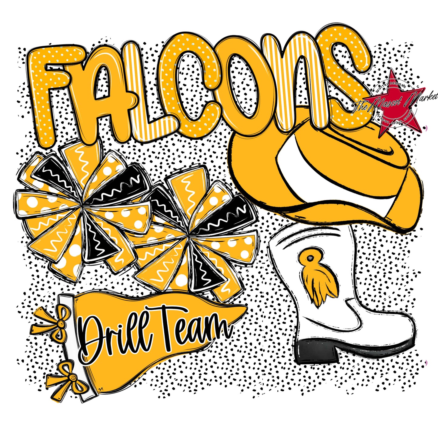 Falcons Drillteam Spirit-Yellow