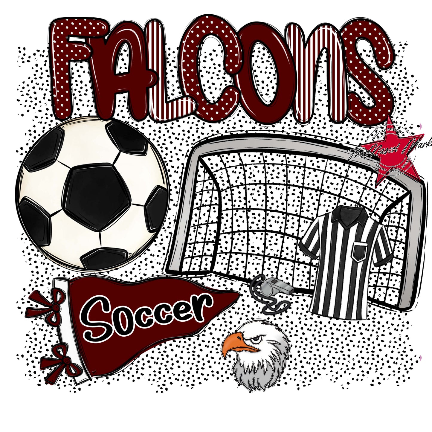 Falcons Soccer Spirit-Maroon