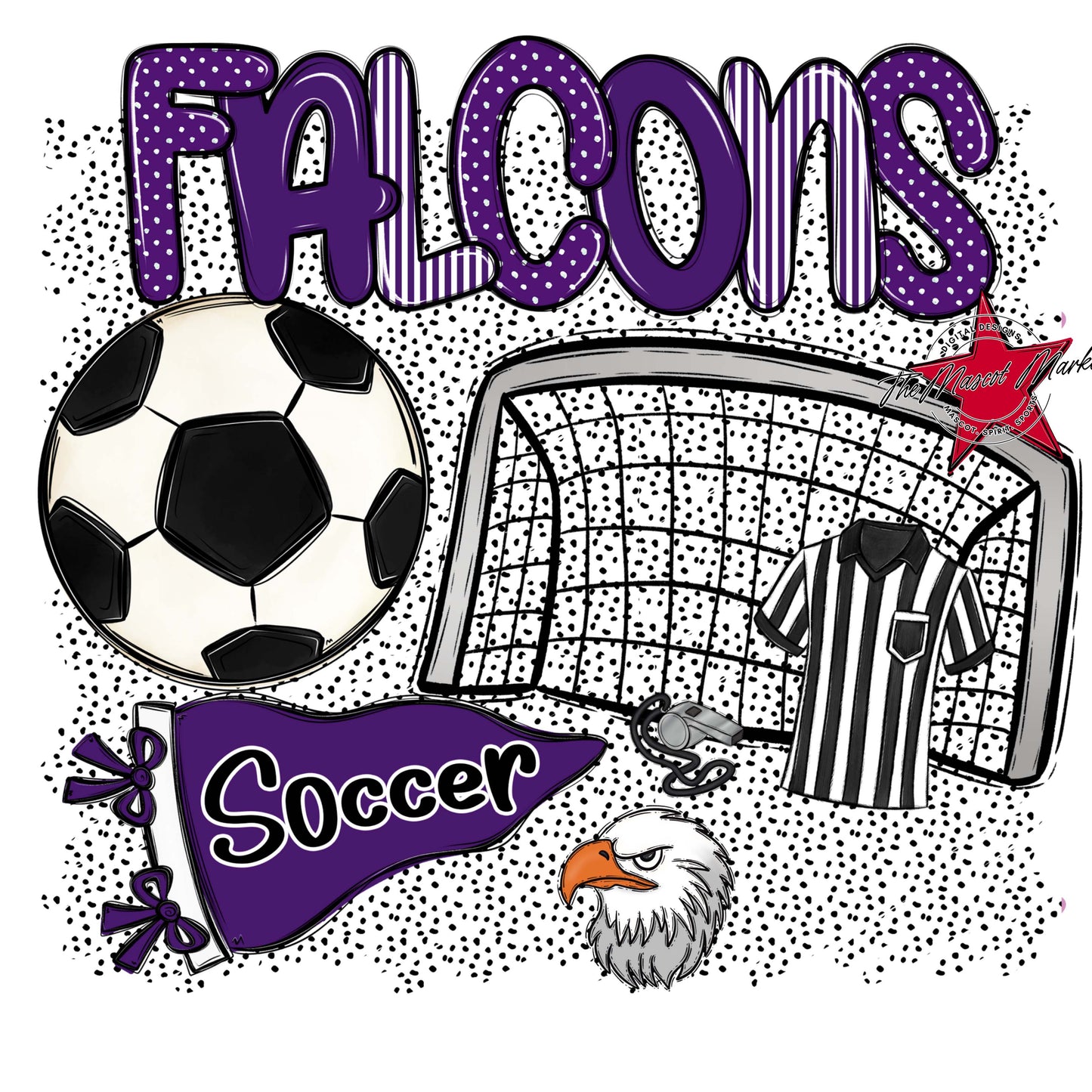 Falcons Soccer Spirit-Purple