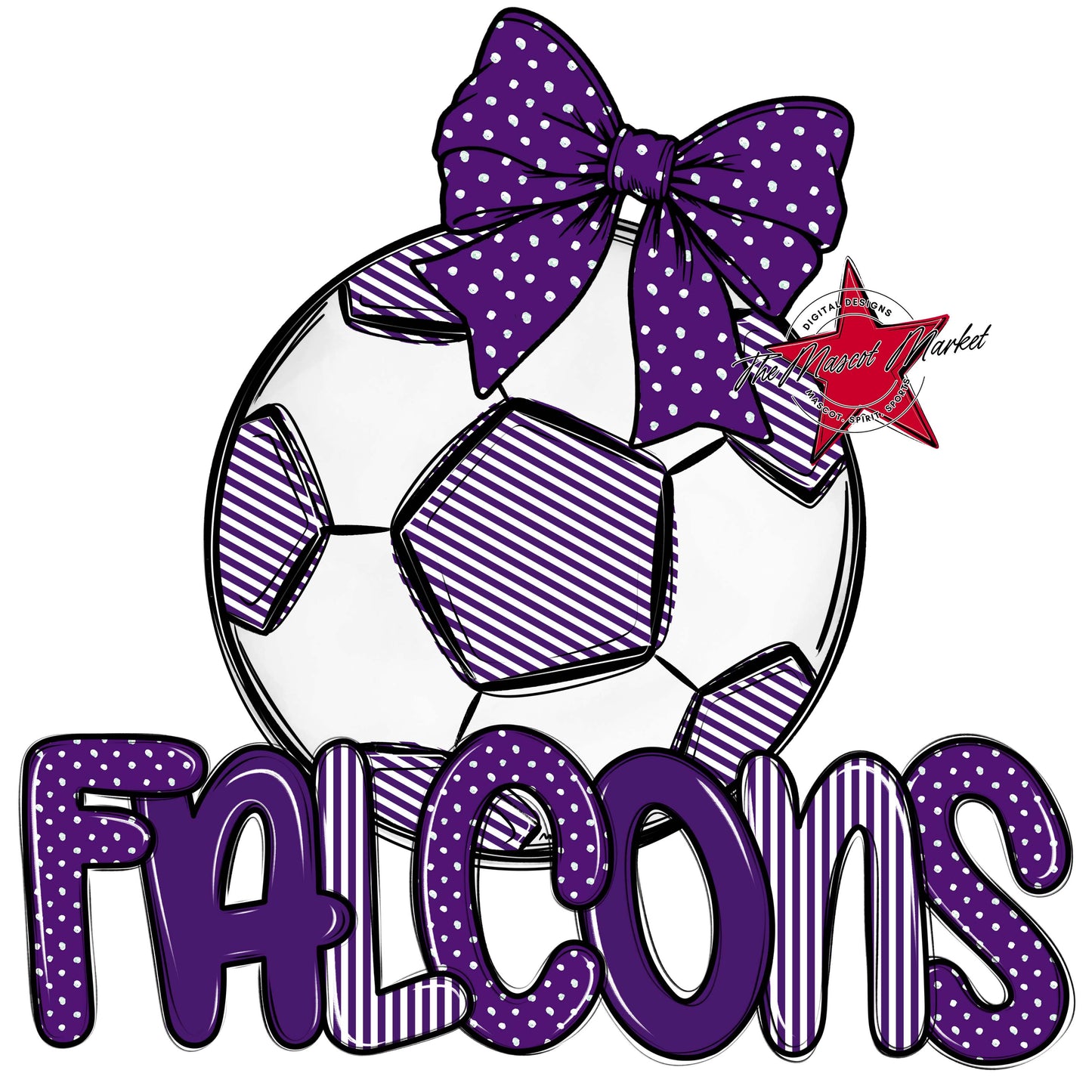 Falcons Soccer Spirit Design-Purple