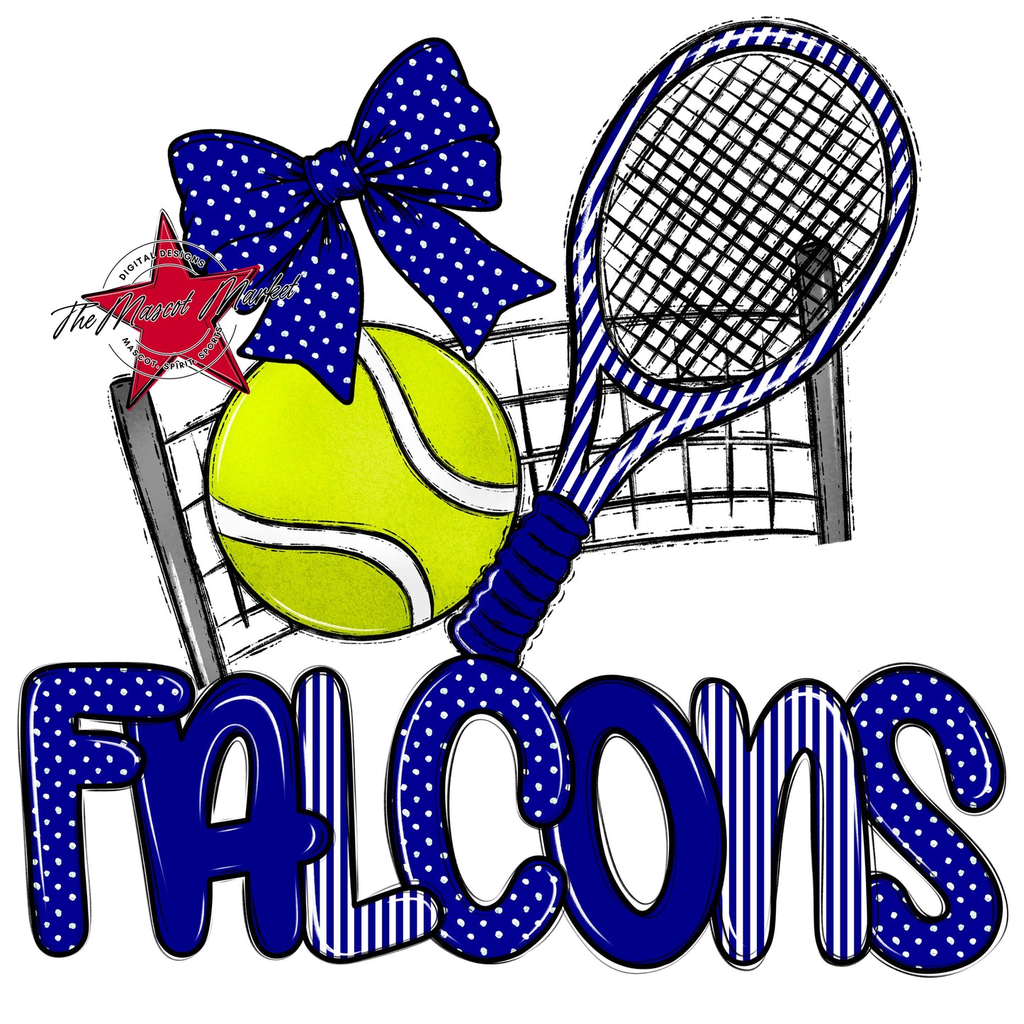 Falcons Tennis Spirit Design-Blue
