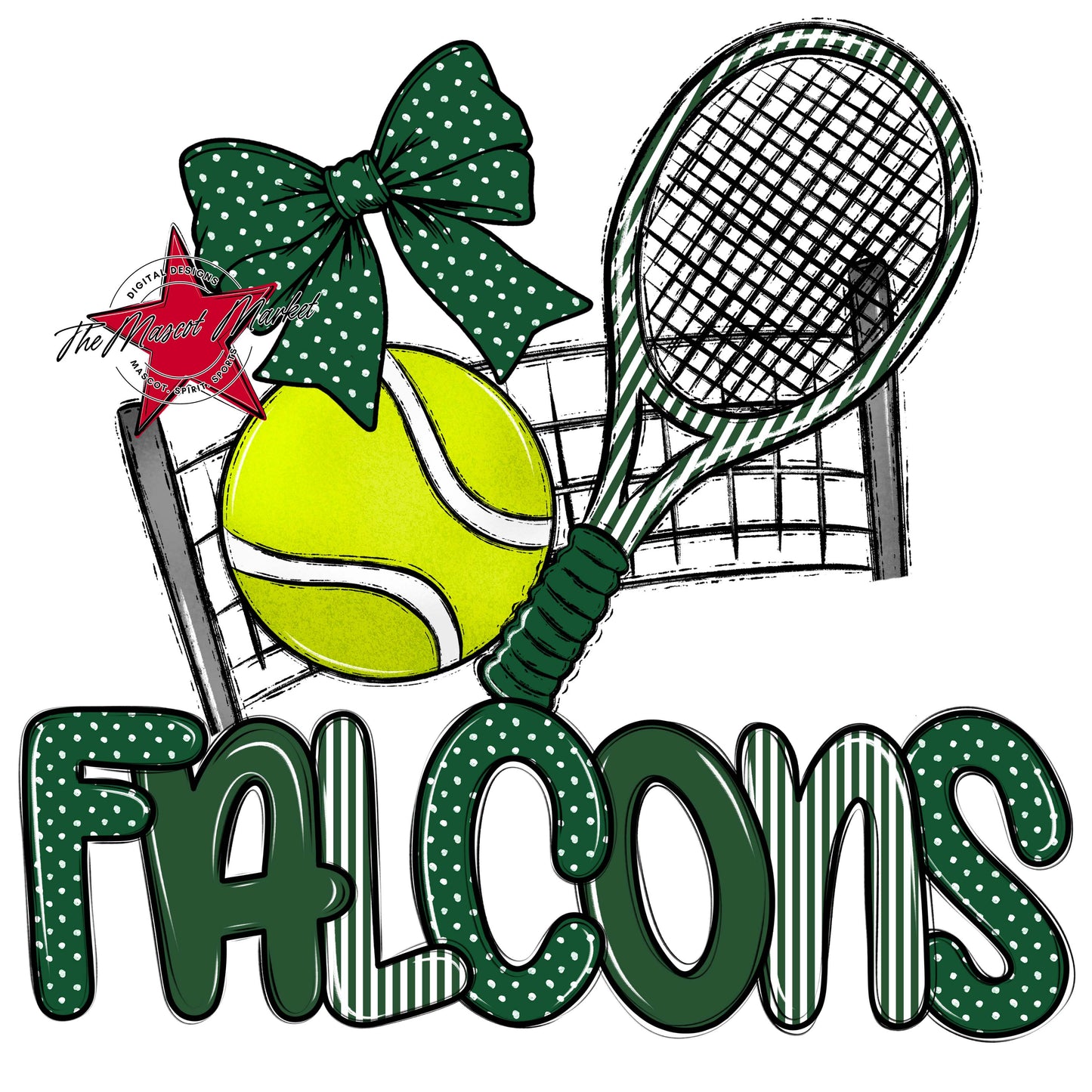 Falcons Tennis Spirit Design-Green
