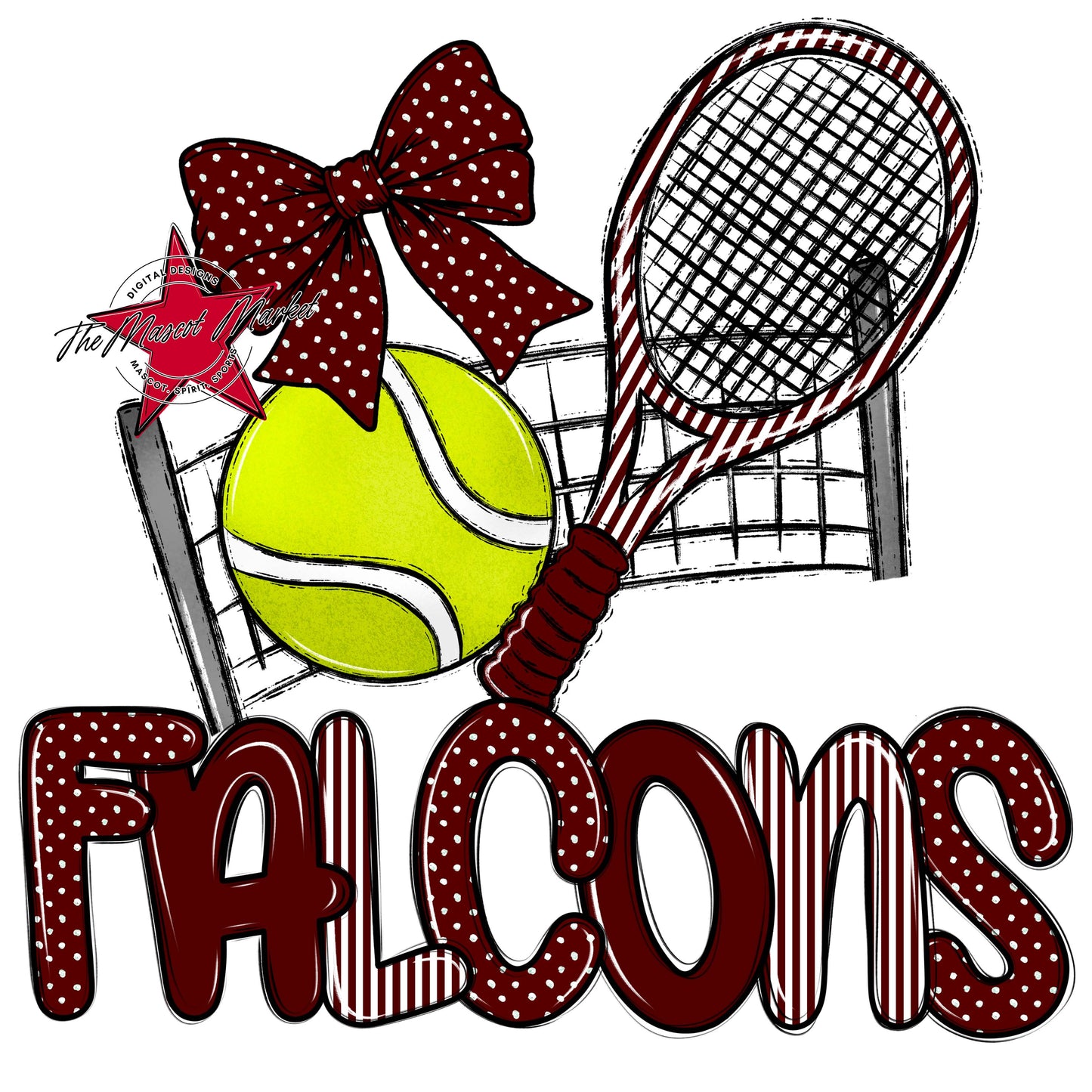 Falcons Tennis Spirit Design-Maroon