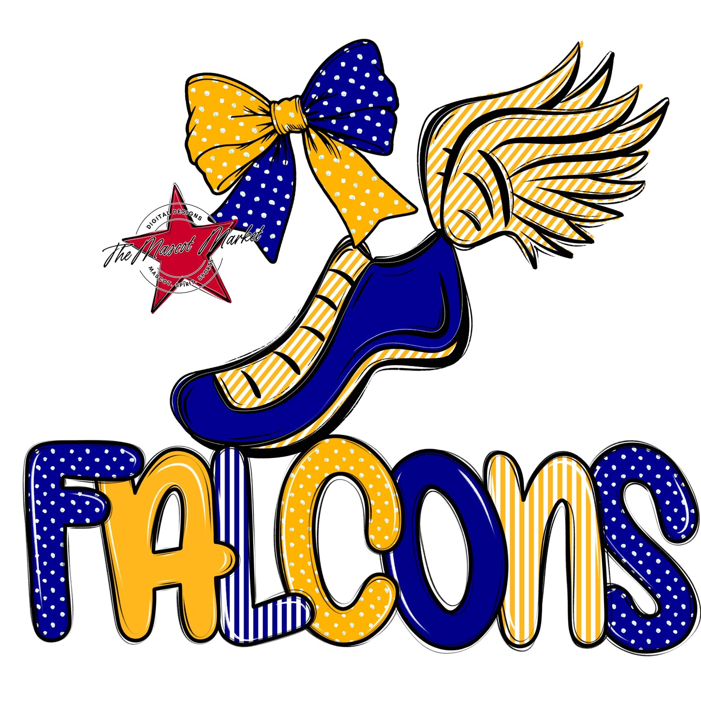 Falcons Track Spirit Design-Blue & Yellow