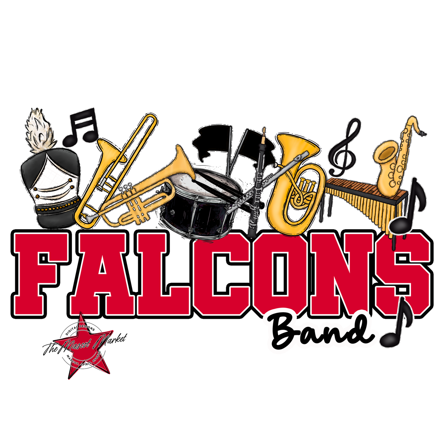 Falcons Varsity Band-Red