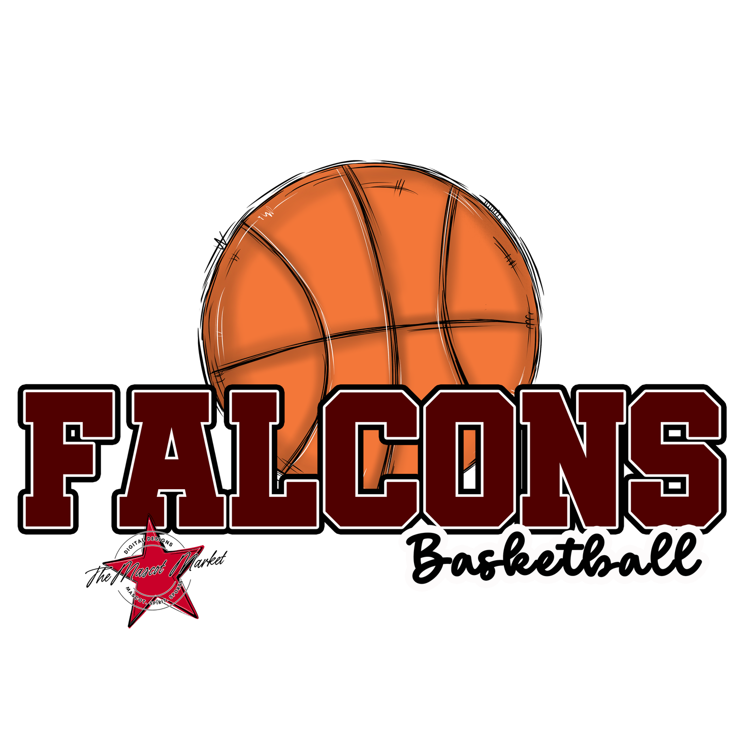 Falcons Varsity Basketball-Maroon