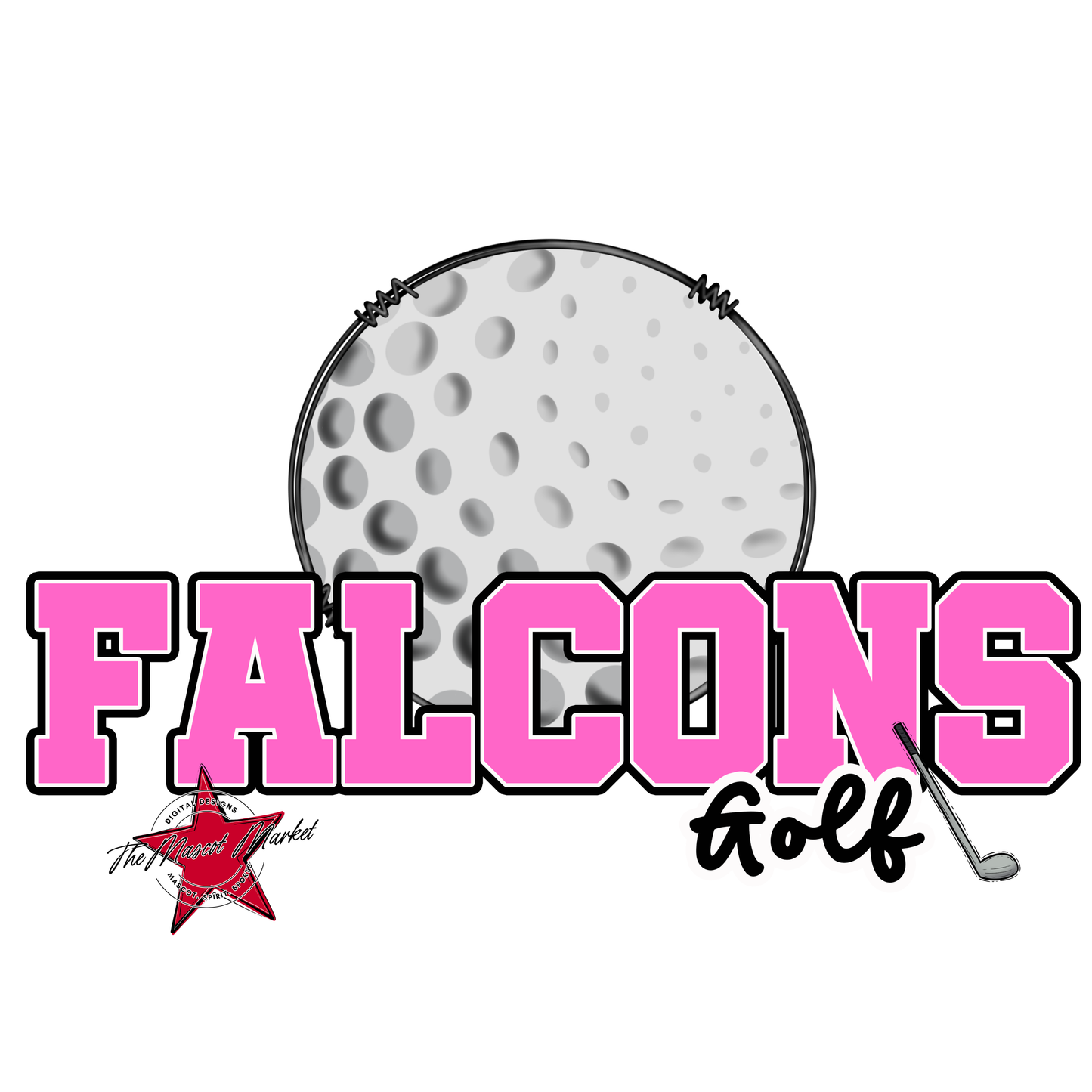 Falcons Varsity Golf-Baby Pink
