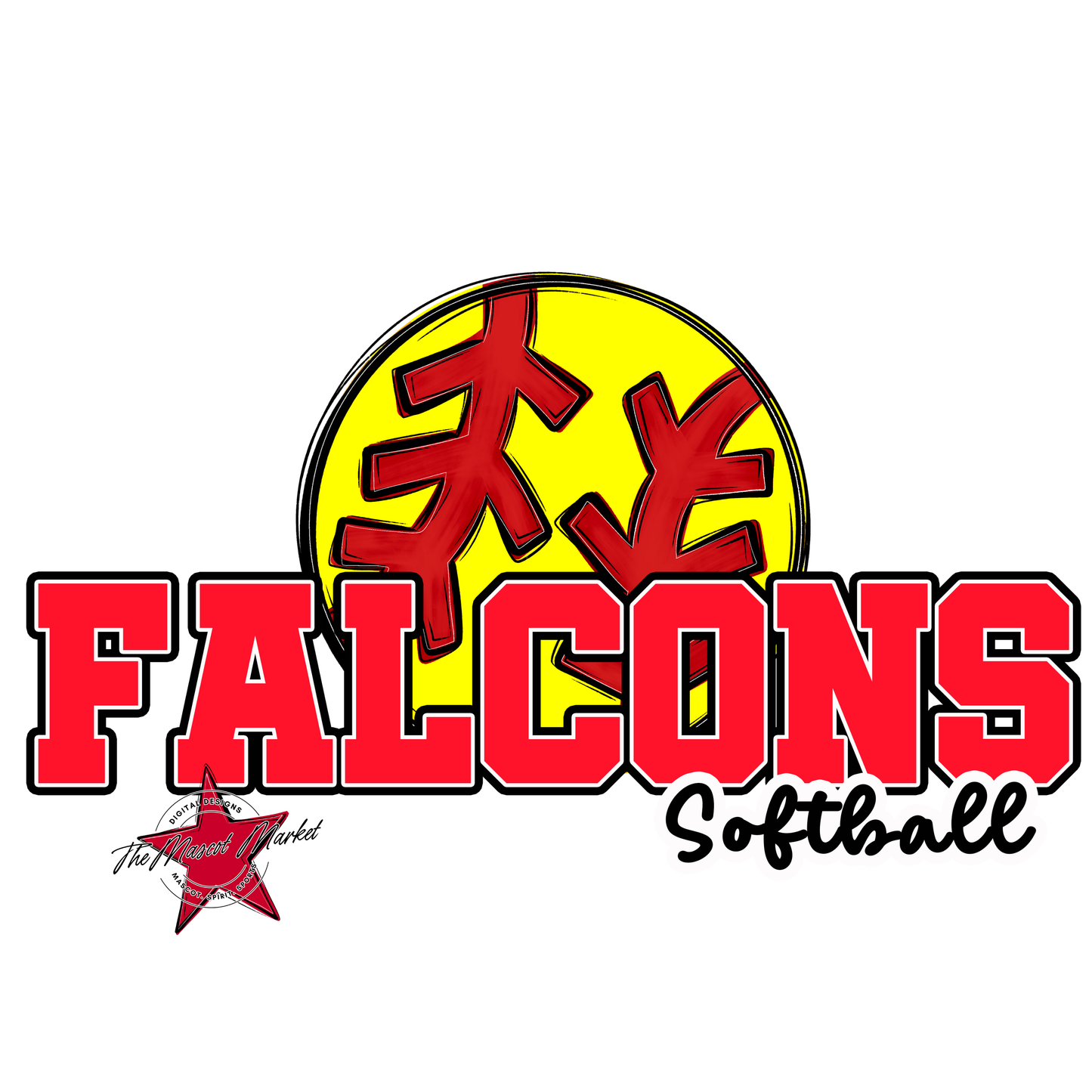 Falcons Varsity Softball-Bright Red