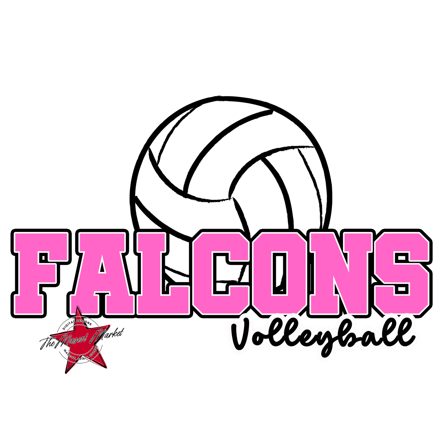 Falcons Varsity Volleyball-Baby Pink